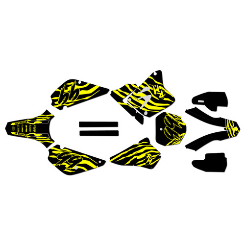 suzuki rm80u graphics kit all years raid series yellow-shift