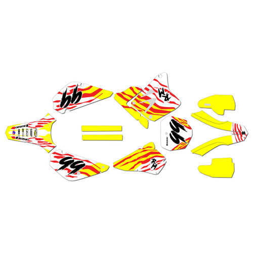 suzuki rm85u graphics kit all years raid series red