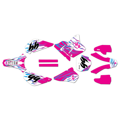 suzuki rm85u graphics kit all years raid series magenta