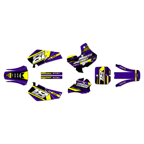 suzuki rm80 graphics kit 2000-2001 warrior series purple