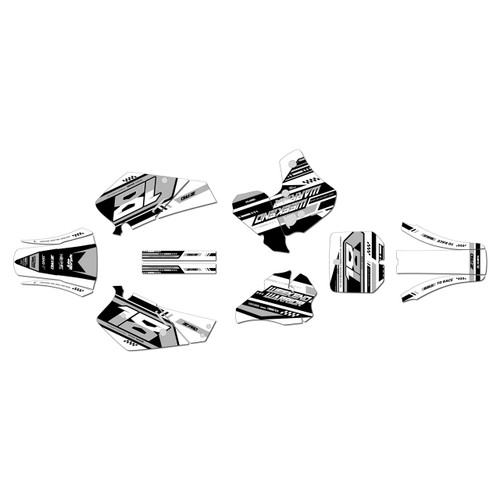 suzuki rm80 graphics kit 2000-2001 warrior series white