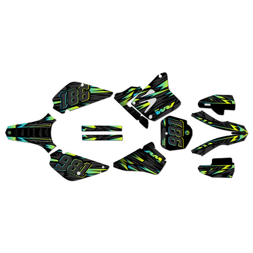 suzuki rm80u graphics kit all years twitch series lime