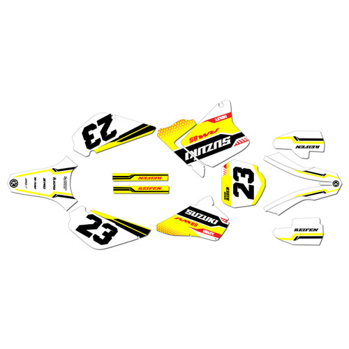 suzuki rm85u graphics kit all years viper series red