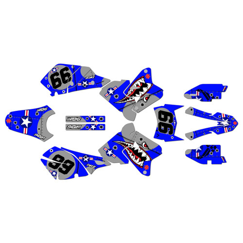 suzuki drz400 graphics kit 2000-2024 predator series blue
