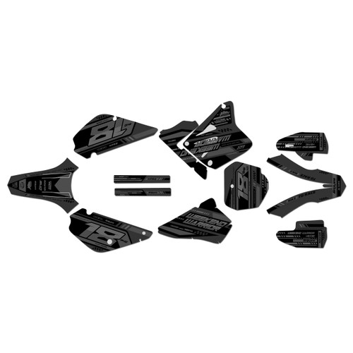 suzuki rm80u graphics kit all years warrior series smoke