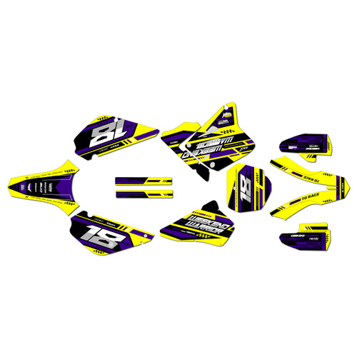 suzuki rm80u graphics kit all years warrior series purple