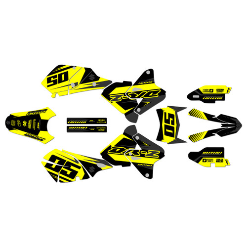 suzuki drz400 graphics kit 2000-2024 quantum series yellow