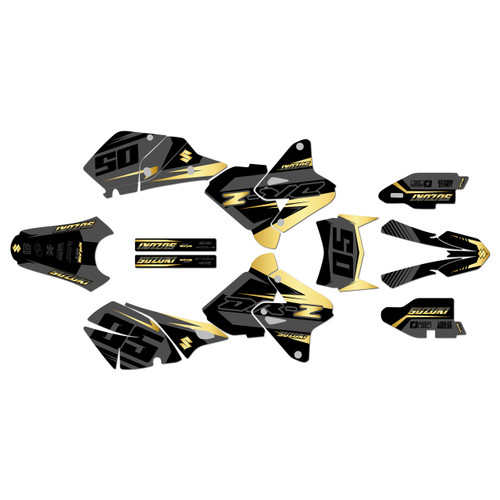 suzuki drz400 graphics kit 2000-2024 quantum series gold