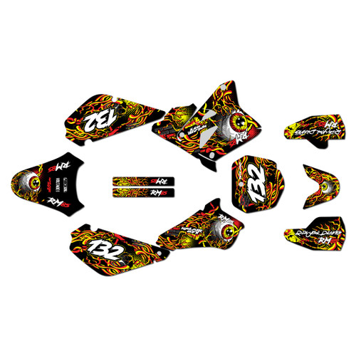 suzuki rm85 graphics kit 2001-2026 core series red