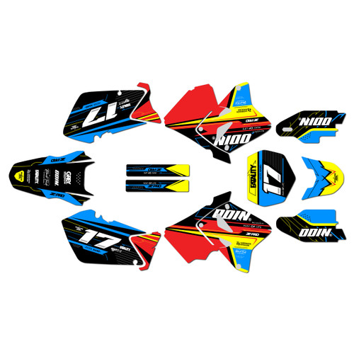 suzuki rm125 graphics kit 2001-2012 axis series red