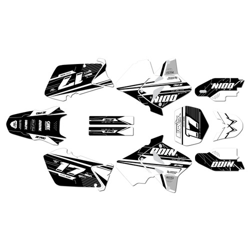 suzuki rm250 graphics kit 2001-2012 axis series white