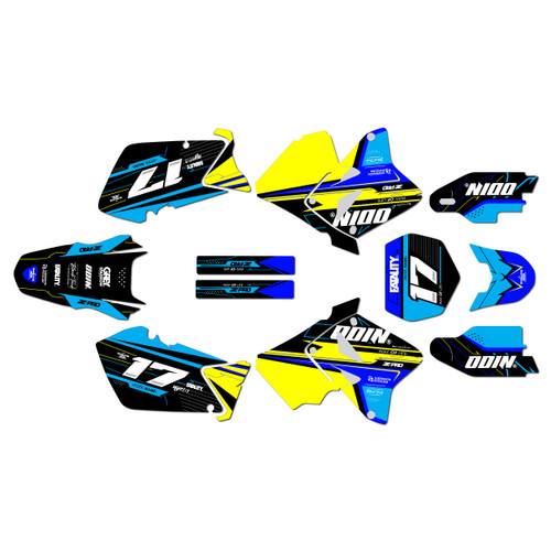 suzuki rm250 graphics kit 2001-2012 axis series blue