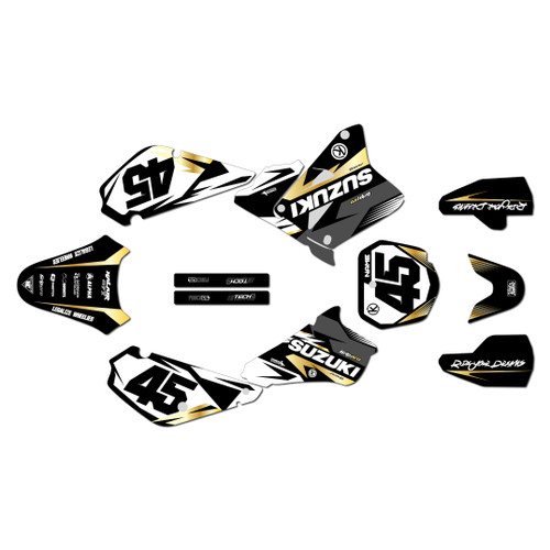 suzuki rm85 graphics kit 2001-2026 division series gold
