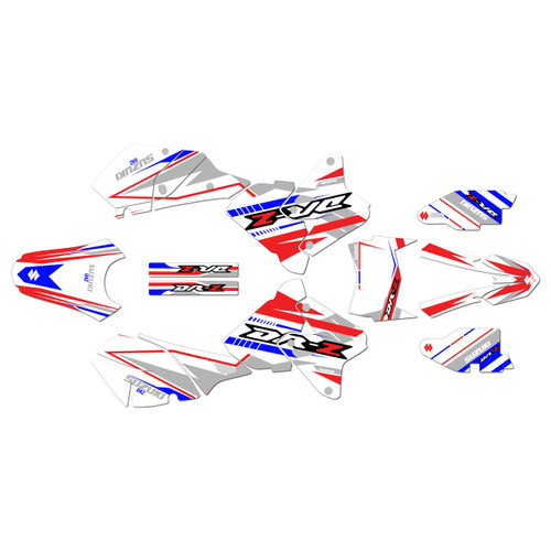 suzuki drz400 graphics kit 2000-2024 razor series red