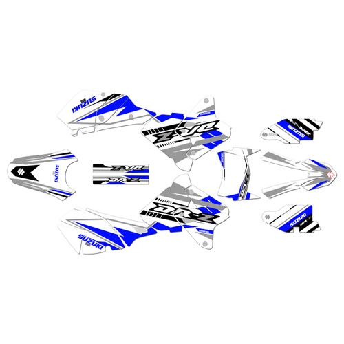 suzuki drz400 graphics kit 2000-2024 razor series blue