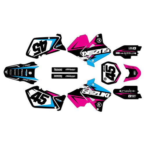 suzuki rm250 graphics kit 2001-2012 division series magenta