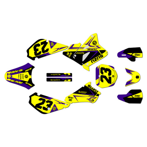 suzuki rm85 graphics kit 2001-2026 evader series purple