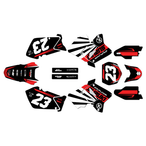 suzuki rm125 graphics kit 2001-2012 fh series red