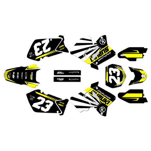 suzuki rm125 graphics kit 2001-2012 fh series yellow