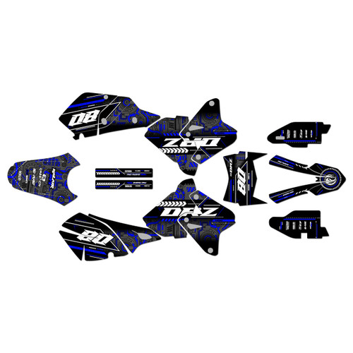 suzuki drz400 graphics kit 2000-2024 rift series blue