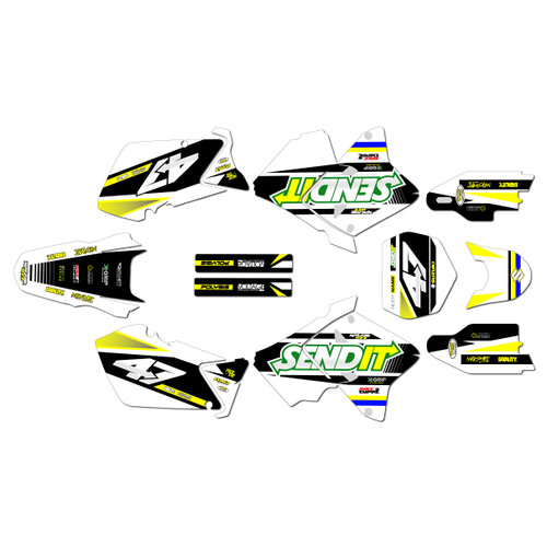 suzuki rm250 graphics kit 2001-2012 fresh series yellow