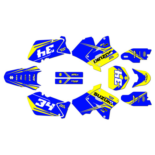 suzuki rm125 graphics kit 2001-2012 icon series blue
