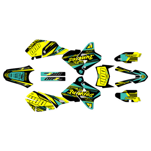 suzuki drz400 graphics kit 2000-2024 rugged series teal
