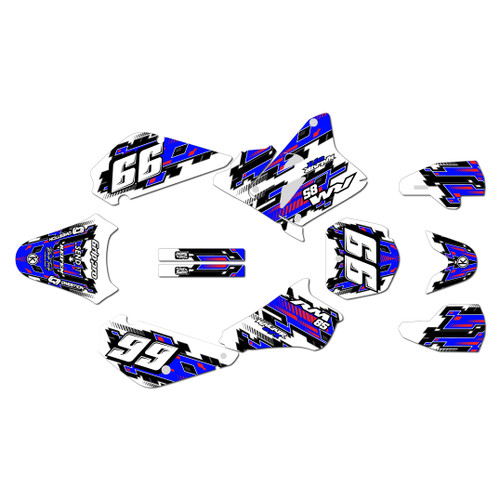 suzuki rm85 graphics kit 2001-2026 incision series red-blue