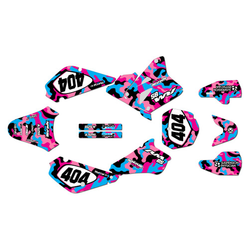 suzuki rm85 graphics kit 2001-2026 invasion series pink