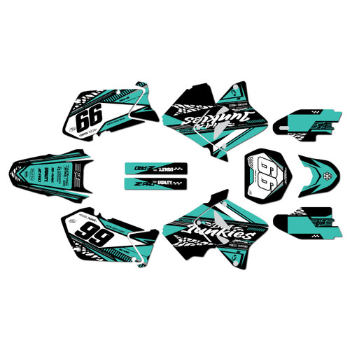 suzuki rm125 graphics kit 2001-2012 rugged series teal