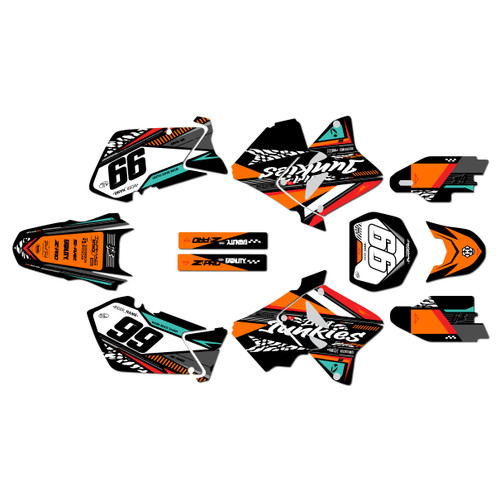 suzuki rm250 graphics kit 2001-2012 rugged series orange