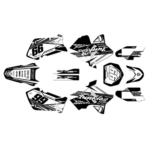 suzuki rm250 graphics kit 2001-2012 rugged series white