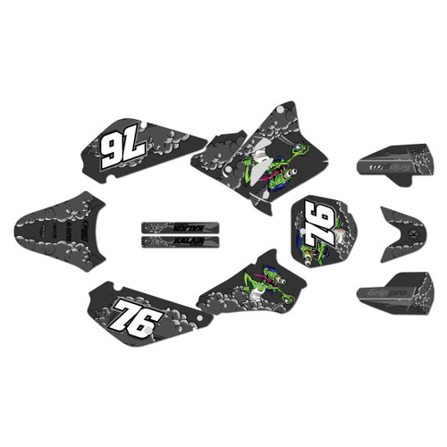 suzuki rm85 graphics kit 2001-2026 lunatic series gray