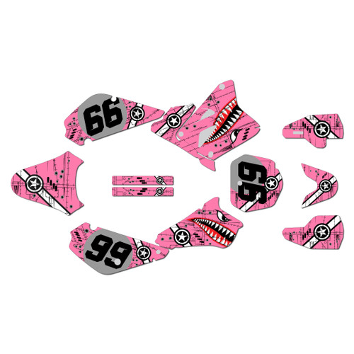 suzuki rm85 graphics kit 2001-2026 predator series pink
