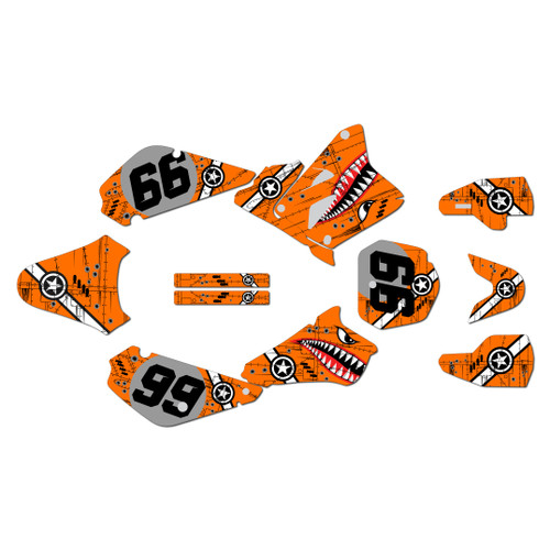 suzuki rm85 graphics kit 2001-2026 predator series orange