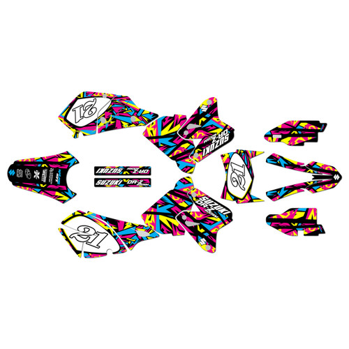suzuki drz400 graphics kit 2000-2024 shatter series pink