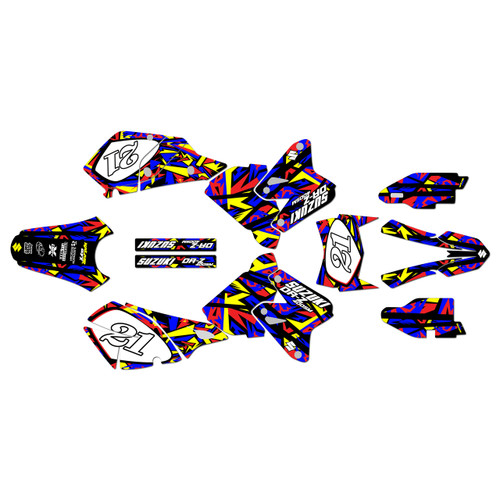 suzuki drz400 graphics kit 2000-2024 shatter series blue