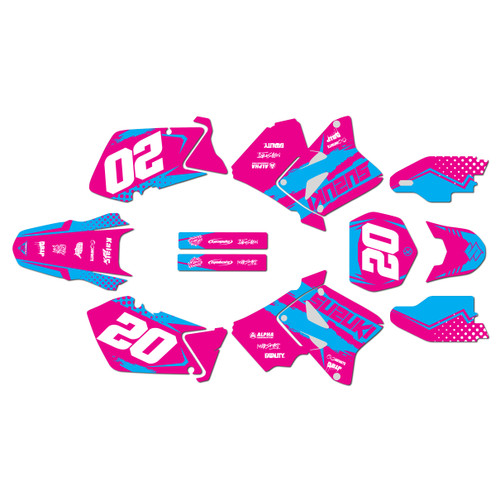 suzuki rm250 graphics kit 2001-2012 spear series magenta