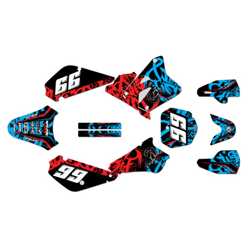suzuki rm85 graphics kit 2001-2026 revolt series red