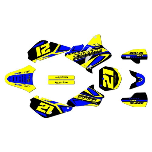 suzuki rm85 graphics kit 2001-2026 shaders series blue