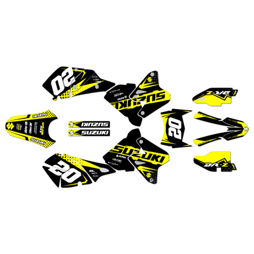 suzuki drz400 graphics kit 2000-2024 spear series yellow