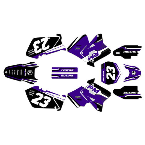 suzuki rm250 graphics kit 2001-2012 viper series purple