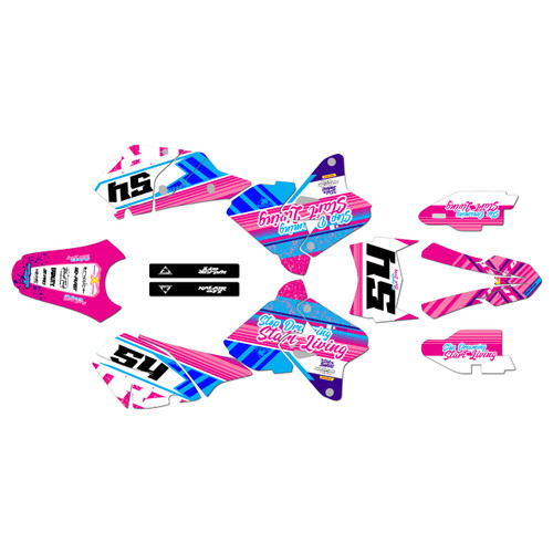 suzuki drz400 graphics kit 2000-2024 split series pink