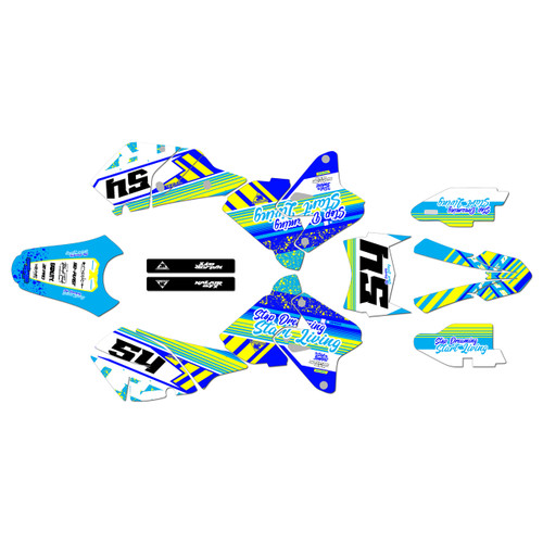 suzuki drz400 graphics kit 2000-2024 split series yellow