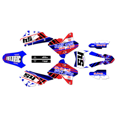 suzuki drz400 graphics kit 2000-2024 split series red