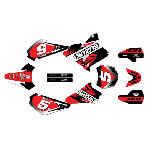 suzuki rm85 graphics kit 2001-2026 turbo series red