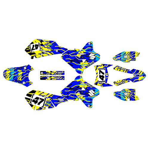 suzuki drz400 graphics kit 2000-2024 thunder series blue