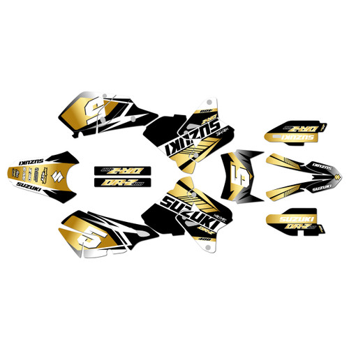 suzuki drz400 graphics kit 2000-2024 turbo series gold