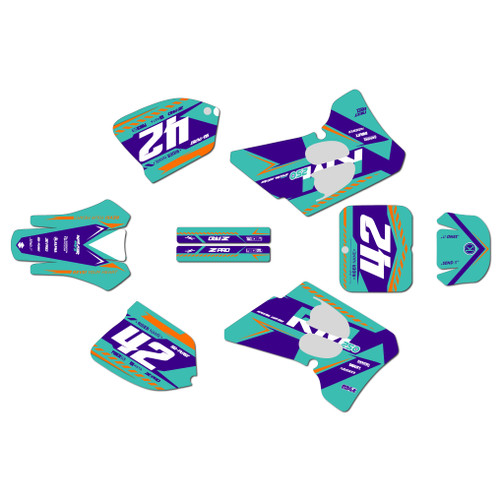 suzuki rm250 graphics kit 1993-1995 lethal series teal
