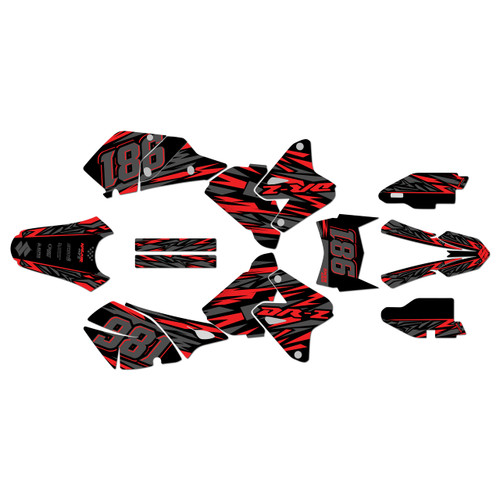suzuki drz400 graphics kit 2000-2024 twitch series red